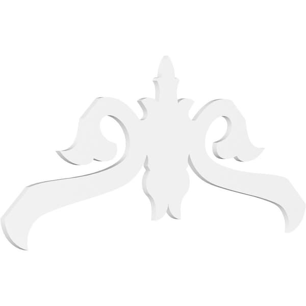 Ekena Millwork Pitch Florence Architectural Grade PVC Gable Pediment, 72"W x 33"H x 1"P (11/12) GPP072X033X100FLO - main
